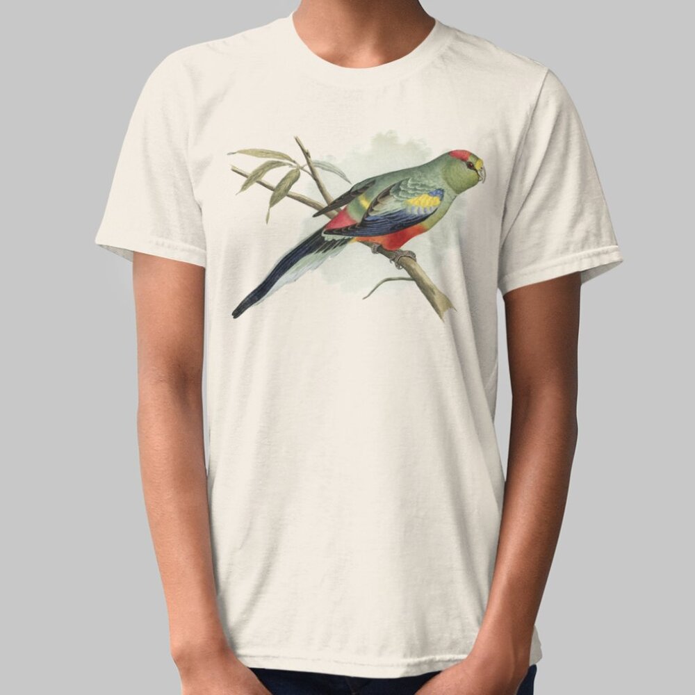 Mulga Parrot Vintage Print Short Sleeve Graphic Tee T-shirt S M L XL